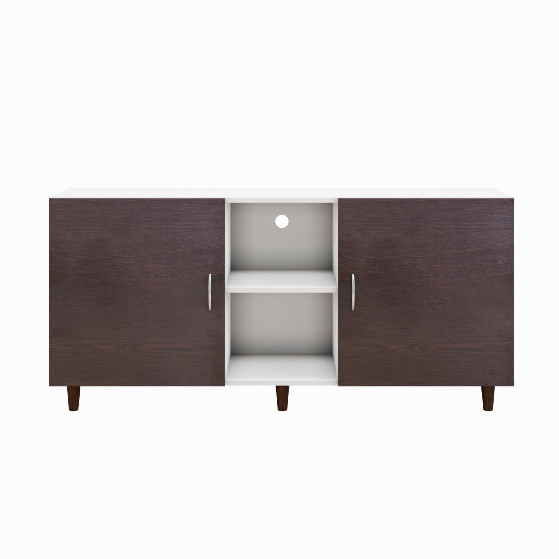 TV Unit | 2 Doors, Open Shelves | Dual Color TV & Entertainment Unit VIKI FURNITURE