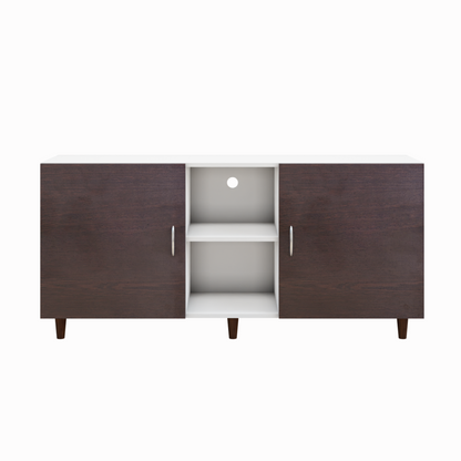 TV Unit | 2 Doors, Open Shelves | Dual Color TV & Entertainment Unit VIKI FURNITURE