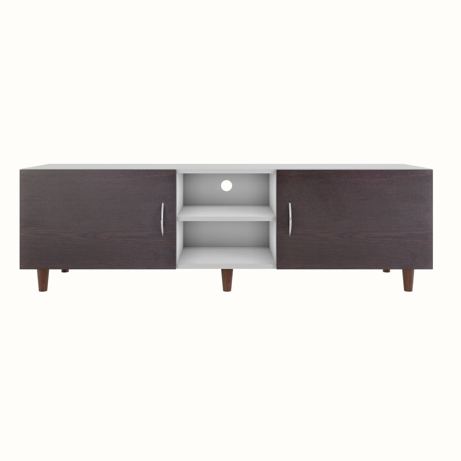 TV Unit | 2 Doors, Open Shelves | Dual Color TV & Entertainment Unit VIKI FURNITURE
