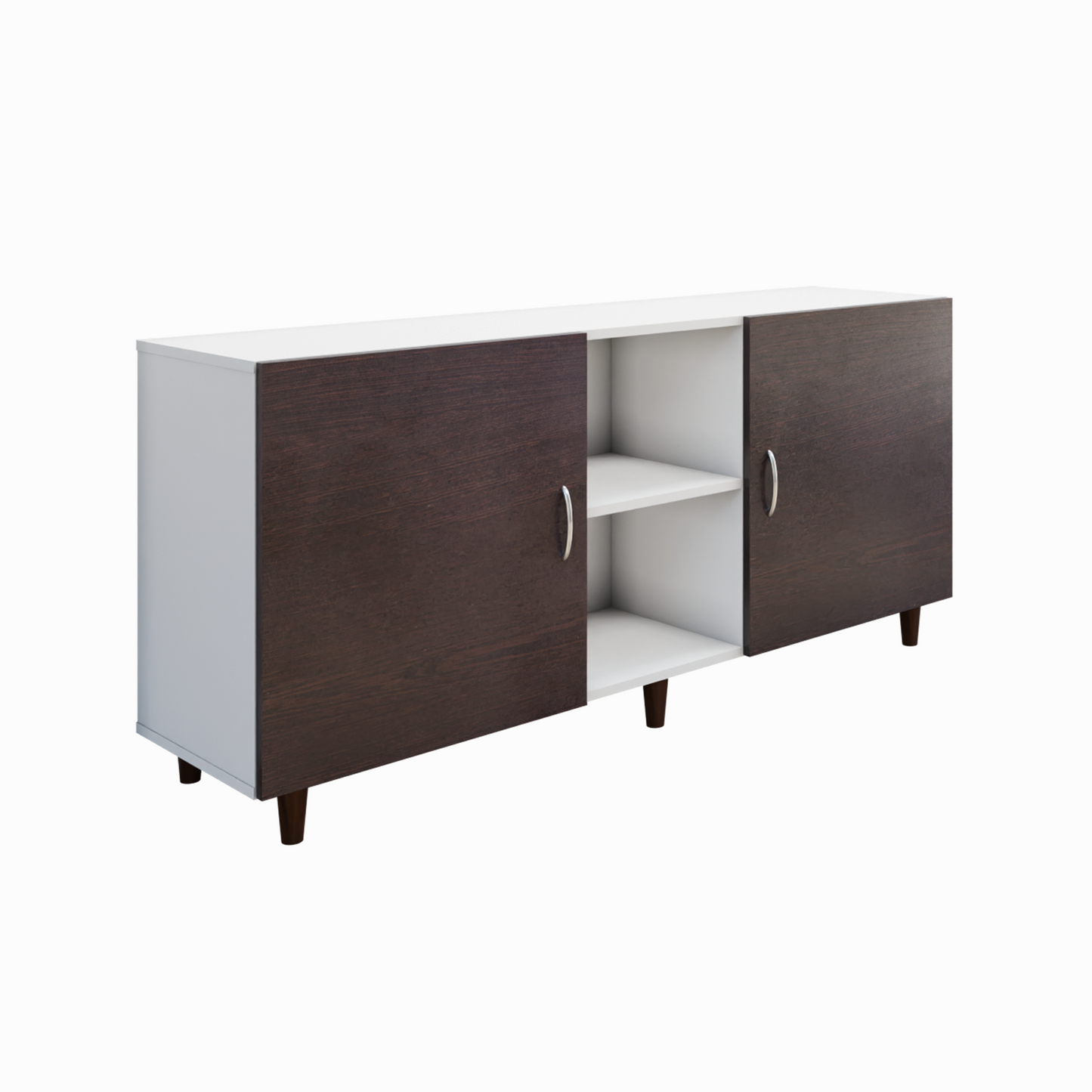 TV Unit | 2 Doors, Open Shelves | Dual Color TV & Entertainment Unit VIKI FURNITURE