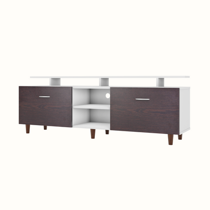 TV Unit | Drawers, Open Shelf & Extension | Dual Color TV & Entertainment Unit VIKI FURNITURE