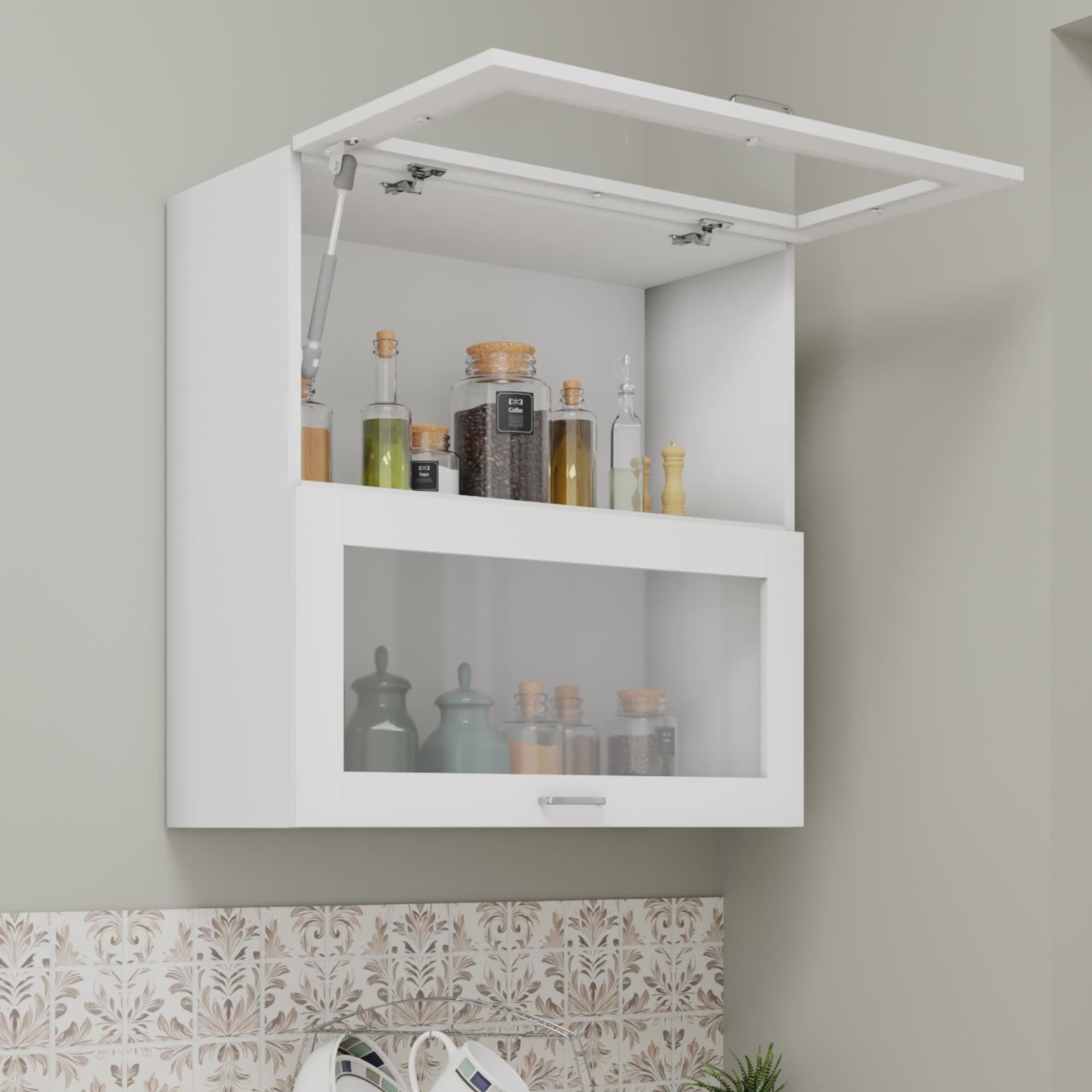 VIKI | Multipurpose Wall Mounted Cabinet with 2 Doors | Storage Solution for Kitchen, Bedroom, Office & Living Room kitchen cabinet VIKI FURNITURE