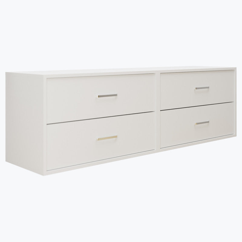 KAYAL | Chest of 4 Drawer  | Frosty white/Wenge Bedroom Furniture Sets VIKI FURNITURE   