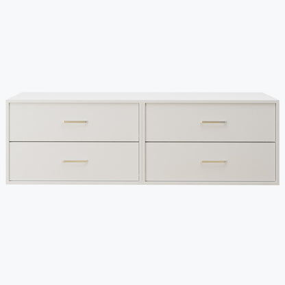 KAYAL | Chest of 4 Drawer  | Frosty white/Wenge Bedroom Furniture Sets VIKI FURNITURE   