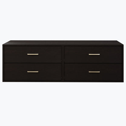 KAYAL | Chest of 4 Drawer  | Frosty white/Wenge Bedroom Furniture Sets VIKI FURNITURE   
