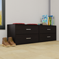KAYAL | Chest of 4 Drawer  | Frosty white/Wenge Bedroom Furniture Sets VIKI FURNITURE Dark Wenge  
