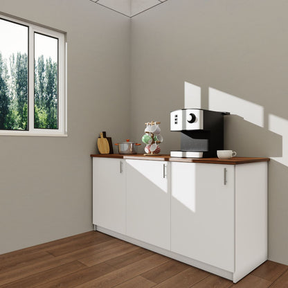 VIKI Kitchen Base Cabinets with  3 doors - size : 180x88x60 CM ( Frosty White )