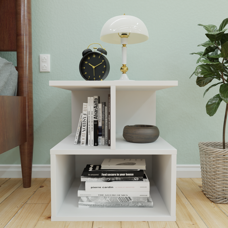POONG | Bedside table Nightstands VIKI FURNITURE Frosty White  