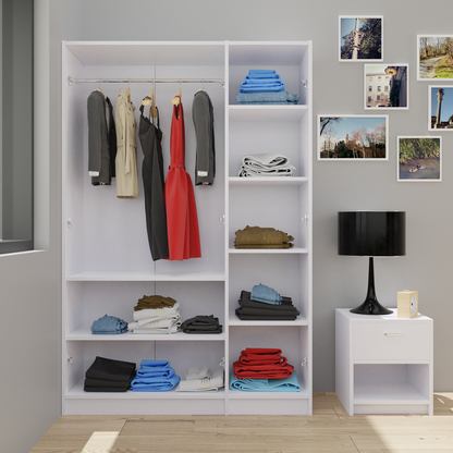 AVIRA | Wardrobe , Hinged , Frosty white | 3 Inset Door Wardrobes VIKI FURNITURE   