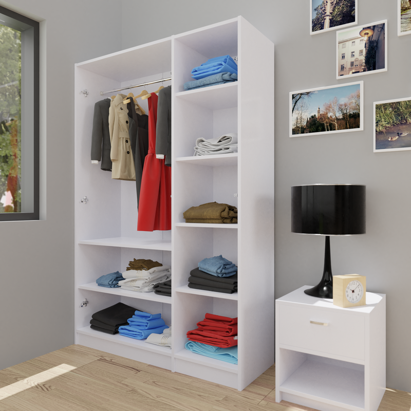 AVIRA | Wardrobe , Hinged , White | 3 Inset Door Wardrobes VIKI FURNITURE