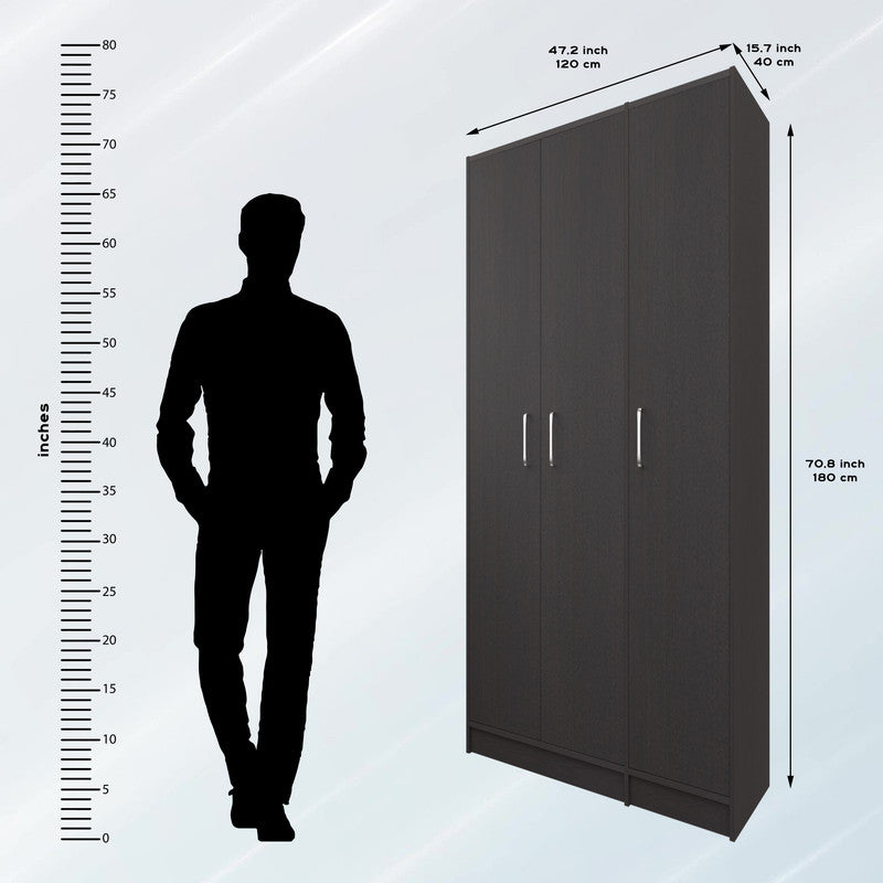 AVIRA | Wardrobe , Hinged , Frosty white | 3 Inset Door Wardrobes VIKI FURNITURE   