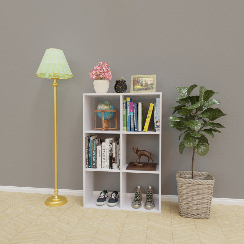 PORUNAI | Shelving Unit, 2x3 Shelving VIKI FURNITURE White  