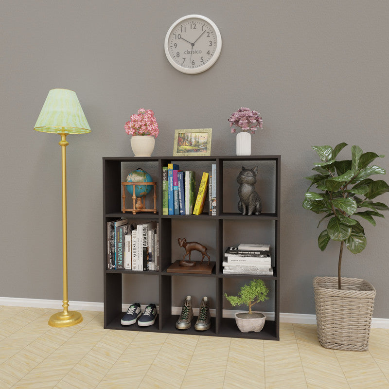 PORUNAI | Shelving Unit, 3x3 Shelving VIKI FURNITURE Wenge