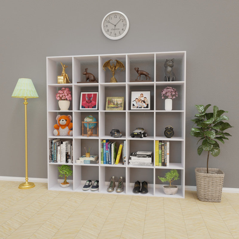 PORUNAI | Shelving Unit, 5x5 Shelving VIKI FURNITURE Frosty White  