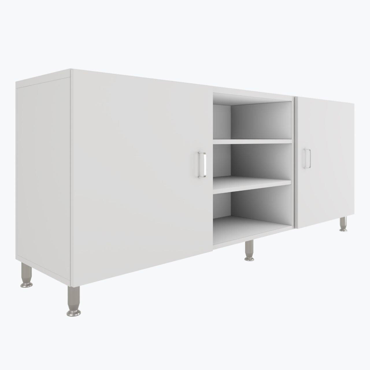 VIKI TV Unit with 2 Door , 2 shelfs . Size :180cmsx64cmsx40cms ( Frosty White & Wenge ) TV Unit VIKI FURNITURE   