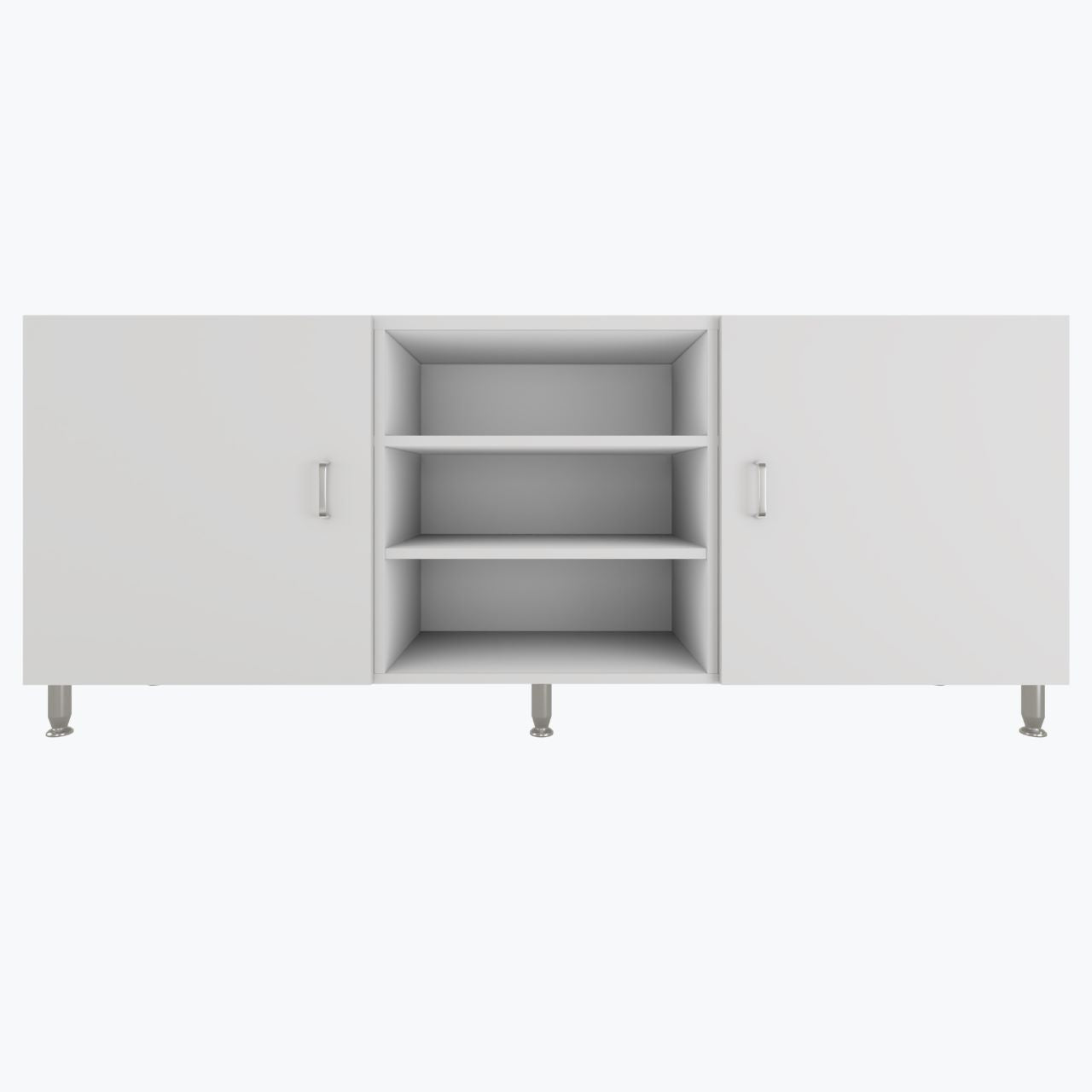 VIKI TV Unit with 2 Door , 2 shelfs . Size :180cmsx64cmsx40cms ( Frosty White & Wenge )