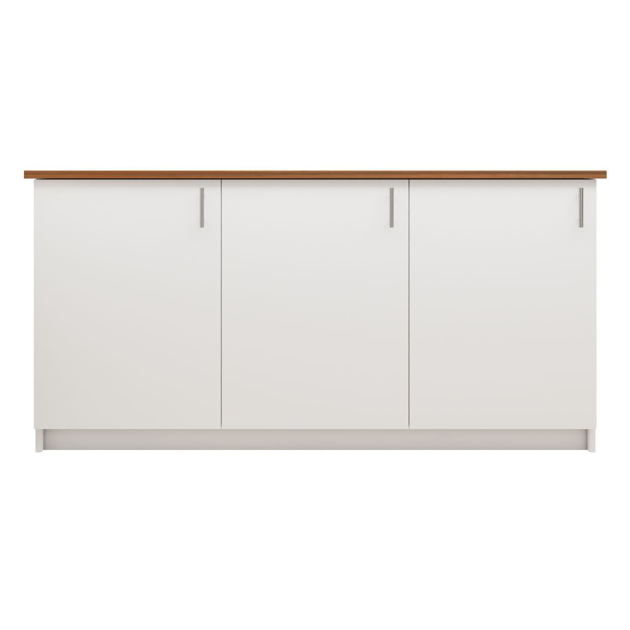 VIKI Kitchen Base Cabinets with  3 doors - size : 180x88x60 CM ( Frosty White ) kitchen cabinet VIKI FURNITURE   