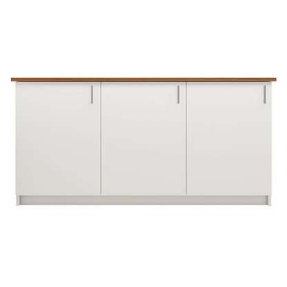 VIKI Kitchen Base Cabinets with  3 doors - size : 180x88x60 CM ( Frosty White )