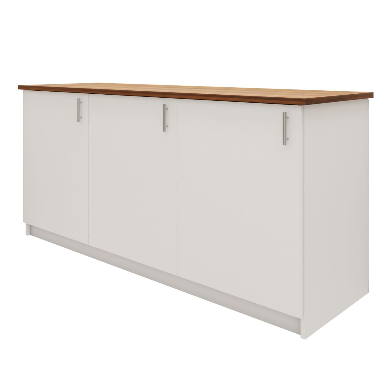 VIKI Kitchen Base Cabinets with  3 doors - size : 180x88x60 CM ( Frosty White )
