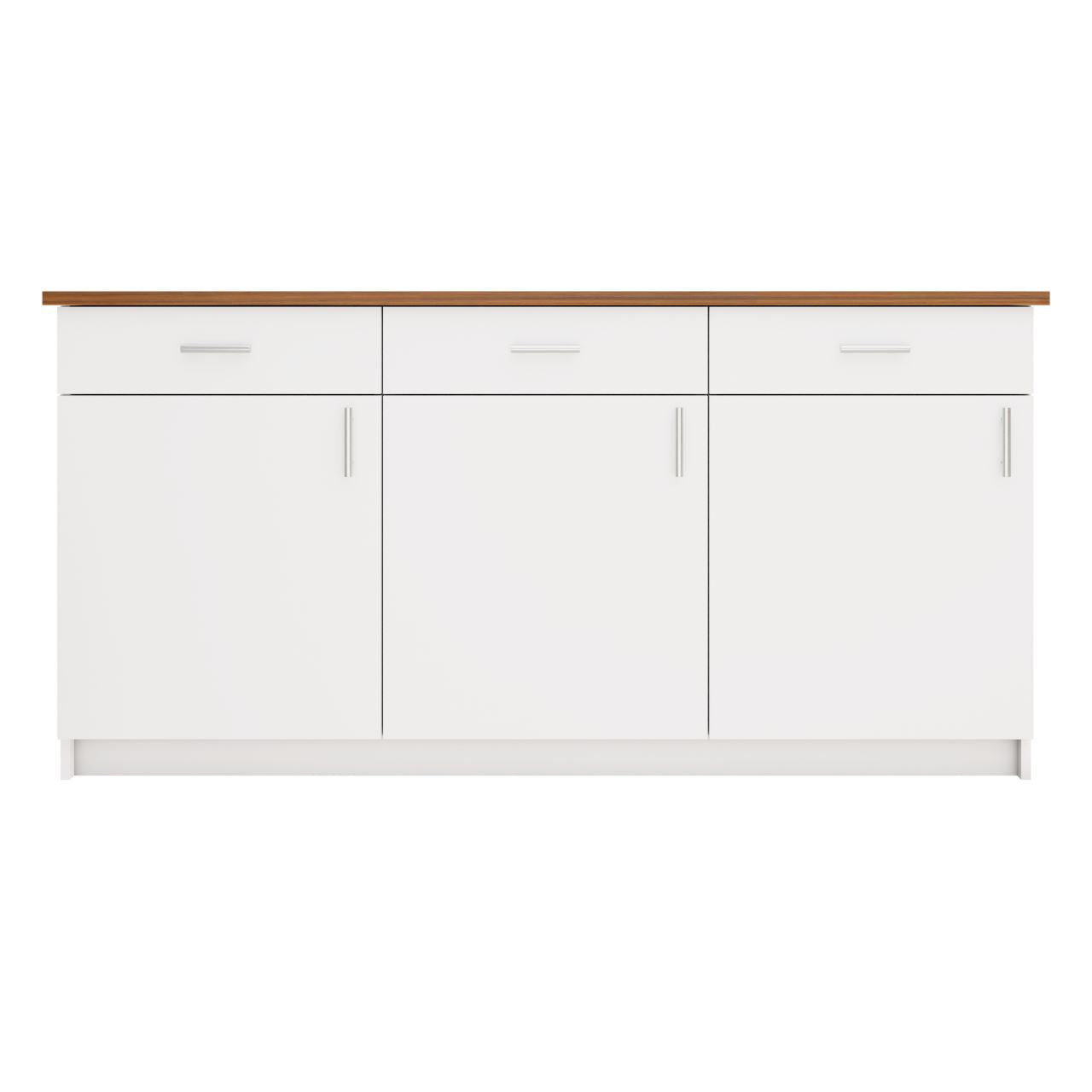 VIKI Kitchen Base Cabinets with 3 drawer , 3 doors - size : 180x88x60 CM ( Frosty White ) kitchen cabinet , kitchen cabinets storage racks ,modular kitchen cabinets furniture set , kitchen cabinet wooden , kitchen cabinet drawer , kitchen cabinets engineers wood , kitchen cabinet for microwave oven and for storage , VIKI FURNITURE   