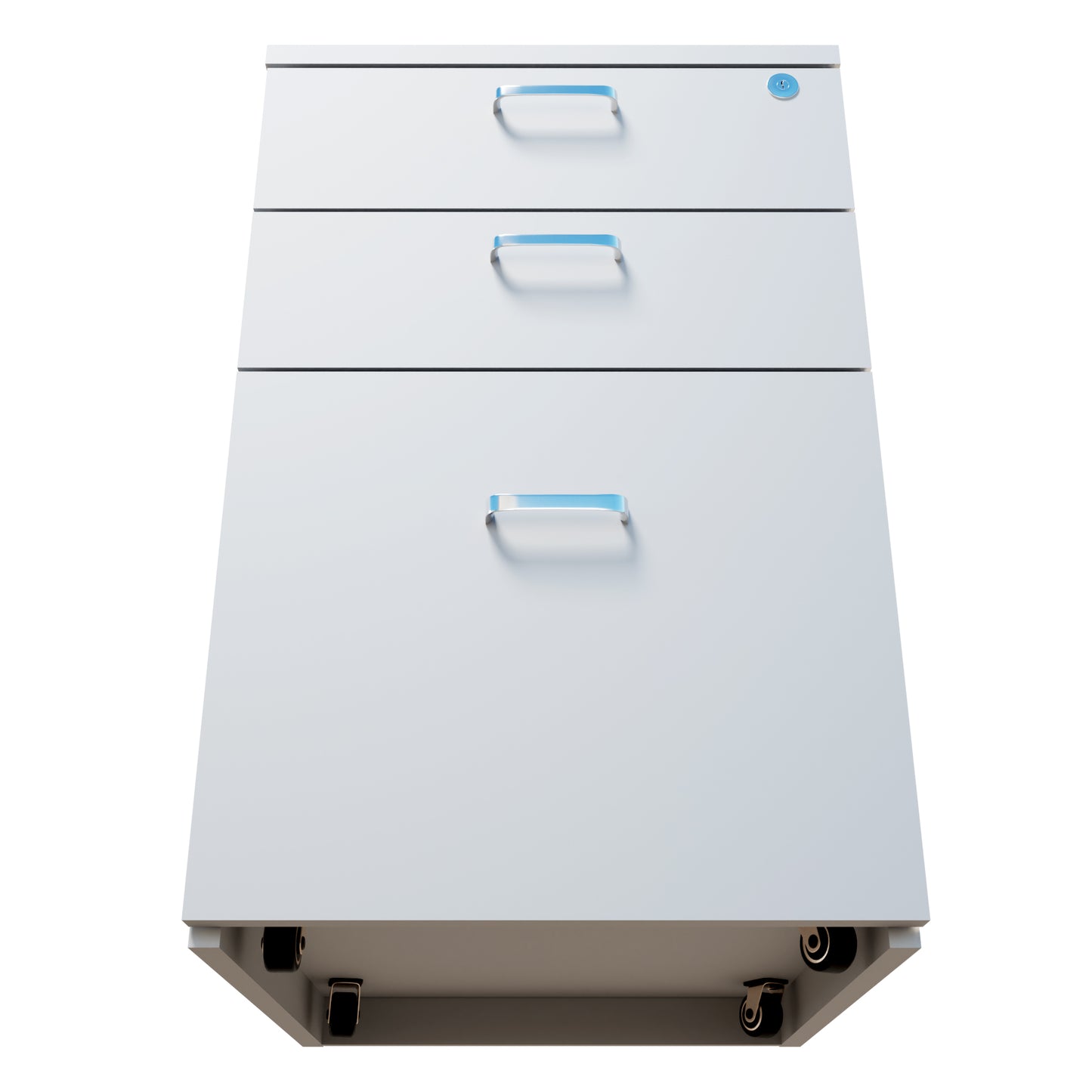 Pedestal 3 Drawer unit with smart lock  (Suede Finish , Frosty white and Wenge ) piedestal Drawer Units VIKI FURNITURE   
